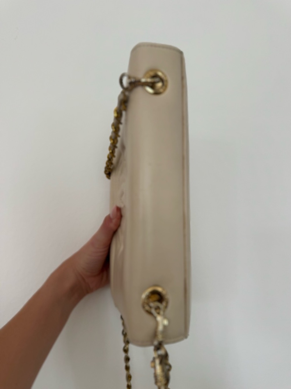 Vintage Chanel Pre-1986 CC Logo Lambskin Crossbody with Gold Tassel - Picture 7 of 16